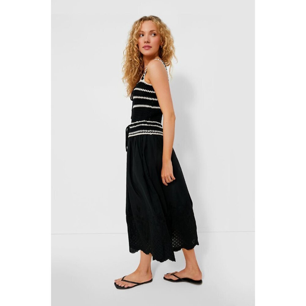 NWT En Saison Black Natural Lucia Maxi Dress, Size Medium - Picture 4 of 7